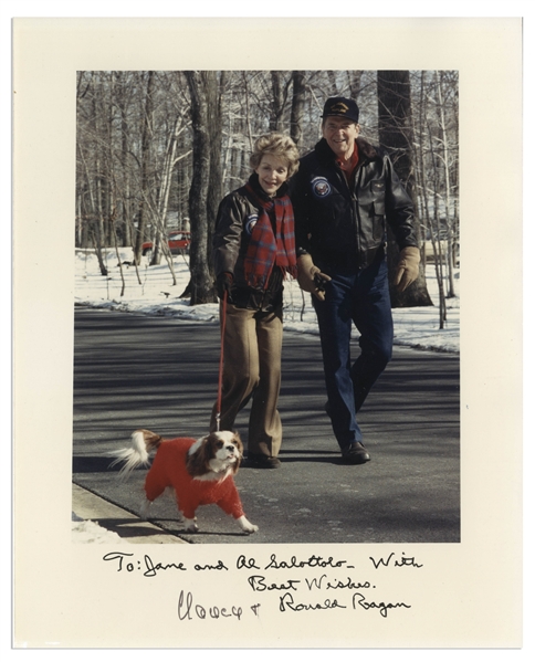 Ronald and Nancy Reagan Signed 8'' x 10'' Photo -- With JSA COA